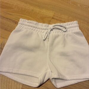 High Waist White Women's Shorts